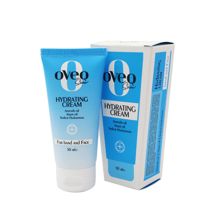 کرم آبرسان دست و صورت اُوِک شاین (Oveq Shine) حاوی هیالورونیک اسید، روغن آرگان و آووکادو حجم ۵۰ میلیلیتر