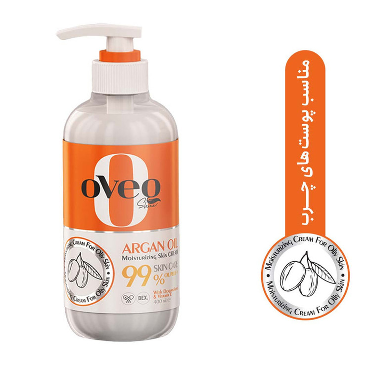 کرم مرطوب کننده و آبرسان دست و صورت اُوِک شاین (Oveq Shine) حاوی روغن آرگان مخصوص پوست چرب حجم ۲۰۰ میلیلیتر