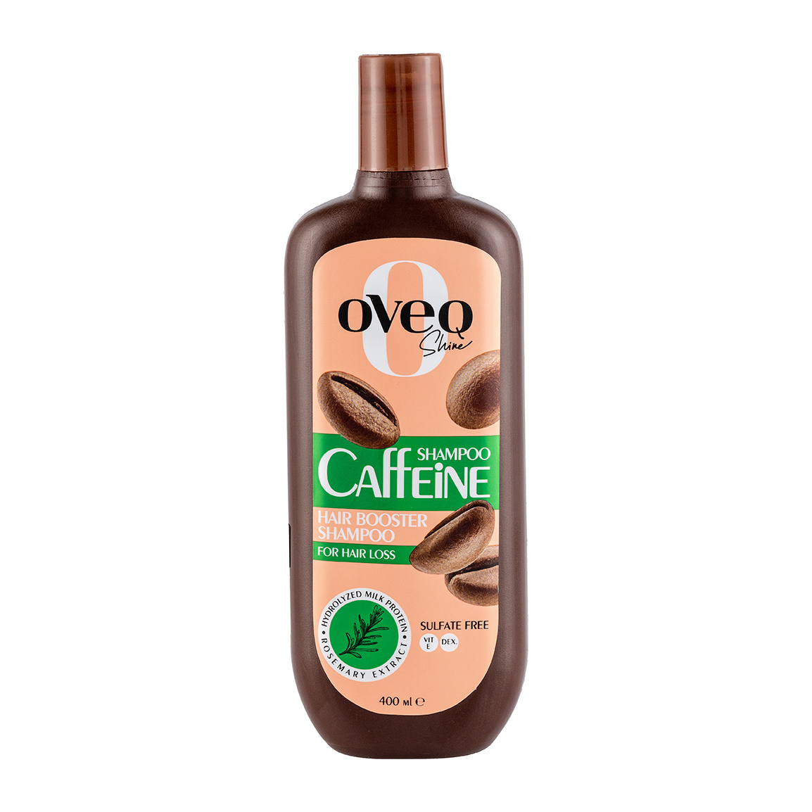 ​شامپو تقویت‌کننده موی سر اُوِک شاین (Oveq Shine) مدل کافئین مناسب موهای دارای ریزش حجم ۴۰۰ میلی‌لیتر