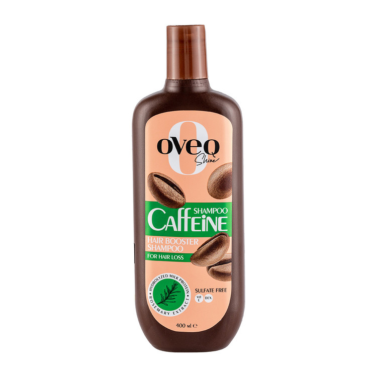 شامپو تقویتکننده موی سر اُوِک شاین (Oveq Shine) مدل کافئین مناسب موهای دارای ریزش حجم ۴۰۰ میلیلیتر