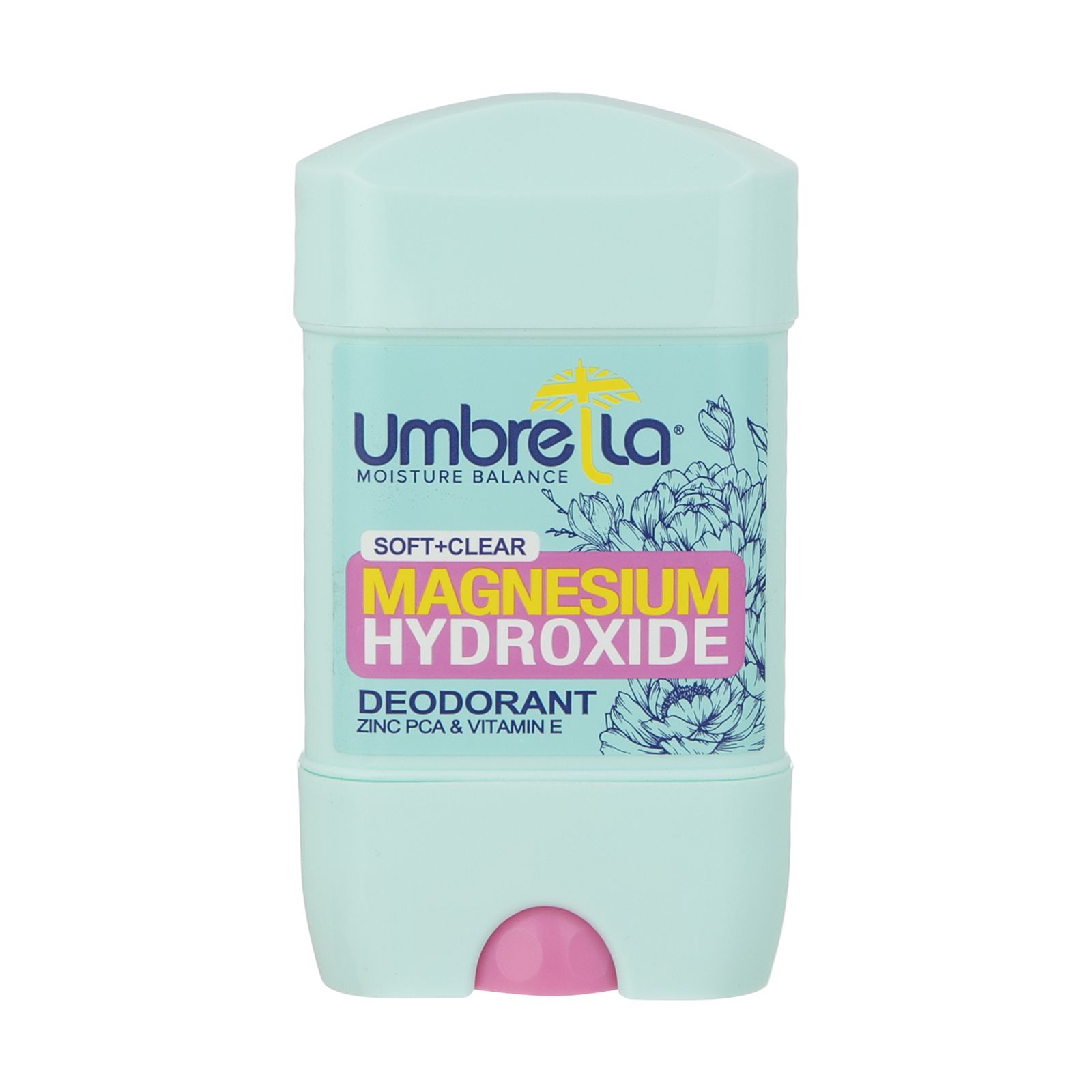 دئودورانت و ضد تعریق استیک زنانه آمبرلا (Umbrella) حاوی منیزیم، زینک و ویتامین E (مدل Soft + Clear) حجم ۷۵ میلی‌لیتر