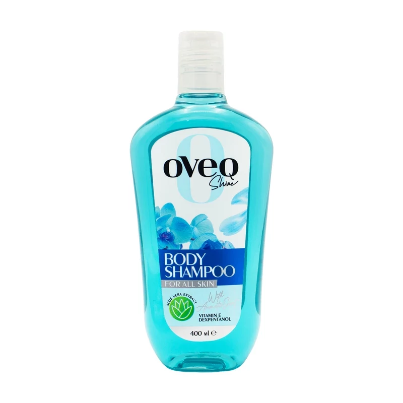 شامپو بدن اُوِک شاین (Oveq Shine) مناسب انواع پوست حاوی عصاره آلوئه‌ورا و ویتامین E حجم ۴۰۰ میلی‌لیتر
