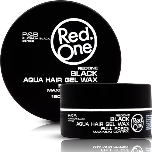 واکس موی ژلهای ردوان (RedOne) مدل مشکی (Black Aqua Hair Gel Wax) با قدرت نگهدارندگی کامل (Full Force) حجم ۱۵۰ میلیلیتر