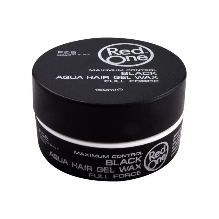 واکس موی ژلهای ردوان (RedOne) مدل مشکی (Black Aqua Hair Gel Wax) با قدرت نگهدارندگی کامل (Full Force) حجم ۱۵۰ میلیلیتر