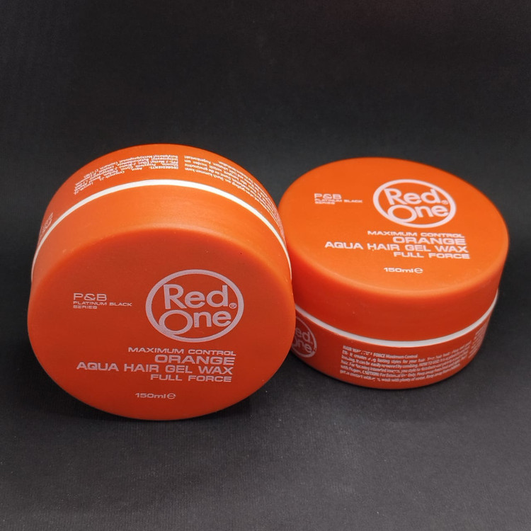 واکس موی ژلهای ردوان (RedOne) مدل نارنجی (Orange Aqua Hair Gel Wax) با قدرت نگهدارندگی کامل (Full Force) حجم ۱۵۰ میلیلیتر