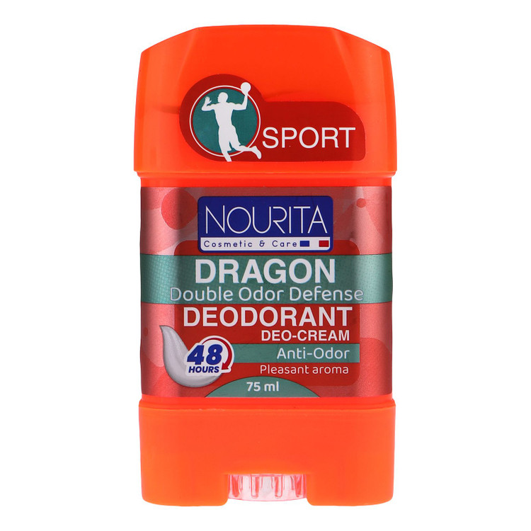 دئودورانت و استیک کرمی خوشبوکننده بدن نوریتا (Nourita) مدل Dragon (اسپورت) با ماندگاری ۴۸ ساعته حجم ۷۵ میلیلیتر