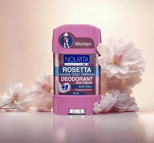 دئودورانت و استیک کرمی خوشبوکننده بدن نوریتا (Nourita) مدل Rosetta مخصوص بانوان با ماندگاری ۴۸ ساعته حجم ۷۵ میلیلیتر