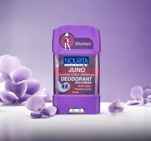 دئودورانت و استیک کرمی خوشبوکننده بدن نوریتا (Nourita) مدل Juno مخصوص بانوان با ماندگاری ۴۸ ساعته حجم ۷۵ میلی‌لیتر