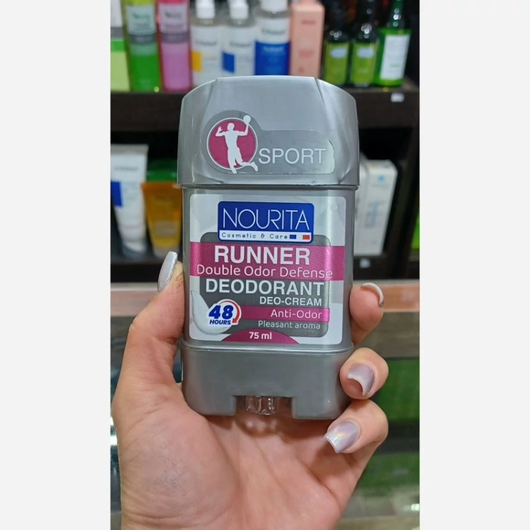 دئودورانت و استیک کرمی خوشبوکننده بدن نوریتا (Nourita) مدل Runner (اسپورت) با ماندگاری ۴۸ ساعته حجم ۷۵ میلیلیتر