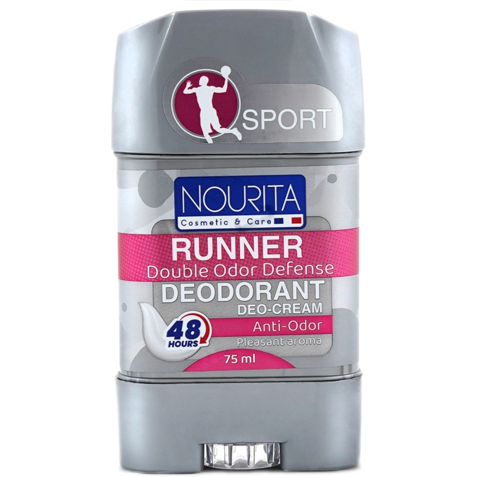 دئودورانت و استیک کرمی خوشبوکننده بدن نوریتا (Nourita) مدل Runner (اسپورت) با ماندگاری ۴۸ ساعته حجم ۷۵ میلی‌لیتر