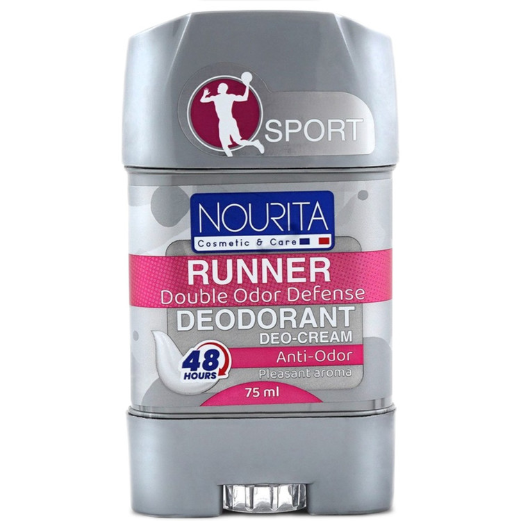 دئودورانت و استیک کرمی خوشبوکننده بدن نوریتا (Nourita) مدل Runner (اسپورت) با ماندگاری ۴۸ ساعته حجم ۷۵ میلیلیتر
