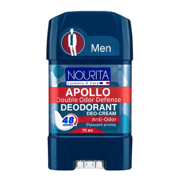 دئودورانت و استیک کرمی خوشبوکننده بدن نوریتا (Nourita) مدل Apollo مخصوص آقایان با ماندگاری ۴۸ ساعته حجم ۷۵ میلی‌لیتر