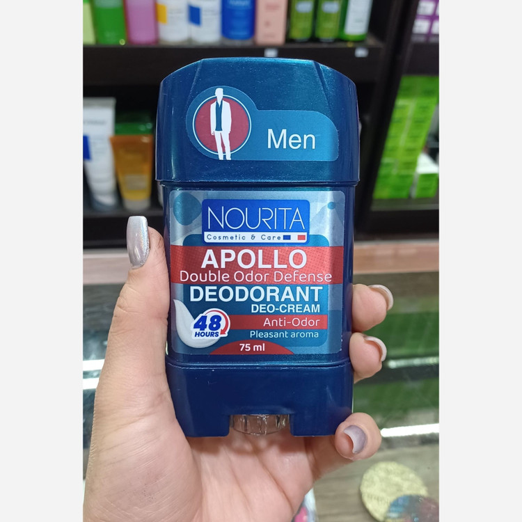 دئودورانت و استیک کرمی خوشبوکننده بدن نوریتا (Nourita) مدل Apollo مخصوص آقایان با ماندگاری ۴۸ ساعته حجم ۷۵ میلیلیتر