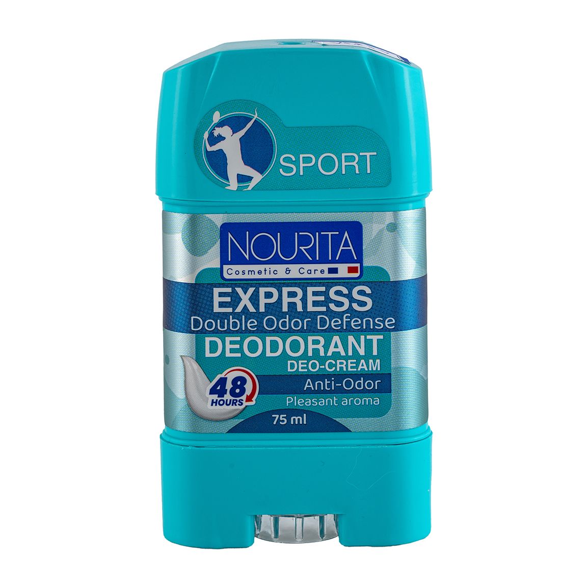 دئودورانت و استیک کرمی خوشبوکننده بدن نوریتا (Nourita) مدل Express (اسپورت) با ماندگاری ۴۸ ساعته حجم ۷۵ میلی‌لیتر
