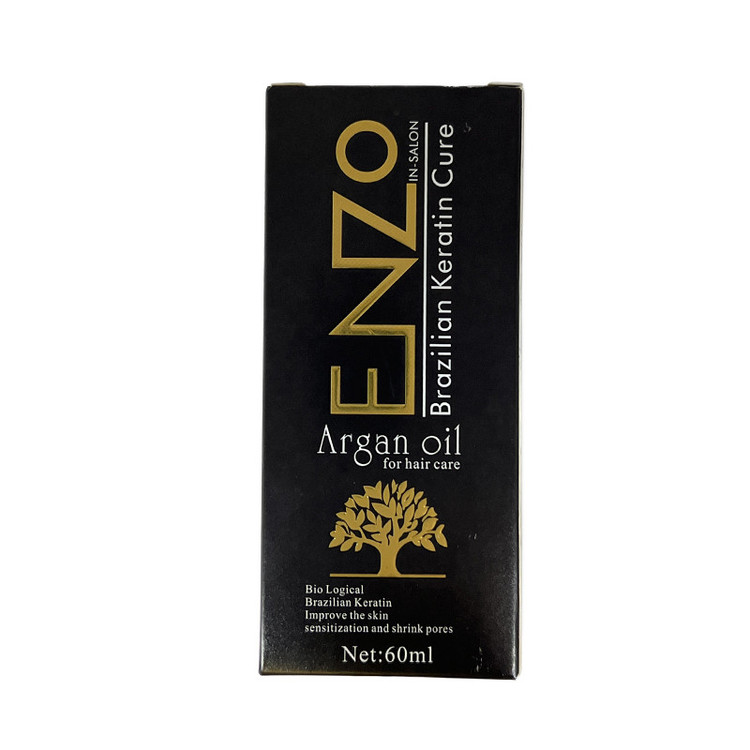 سرم مو انزو مدل Brazilian Keratin حاوی روغن آرگان حجم 60 میلیلیتر