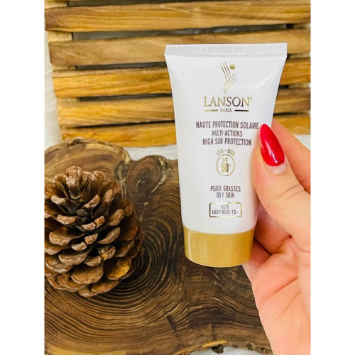 فلوئید ضد آفتاب چندکاره لانسون (LANSON) مخصوص پوست چرب و مختلط مدل Light Beige 1.5 با SPF 50+ حجم 40 میلیلیتر
