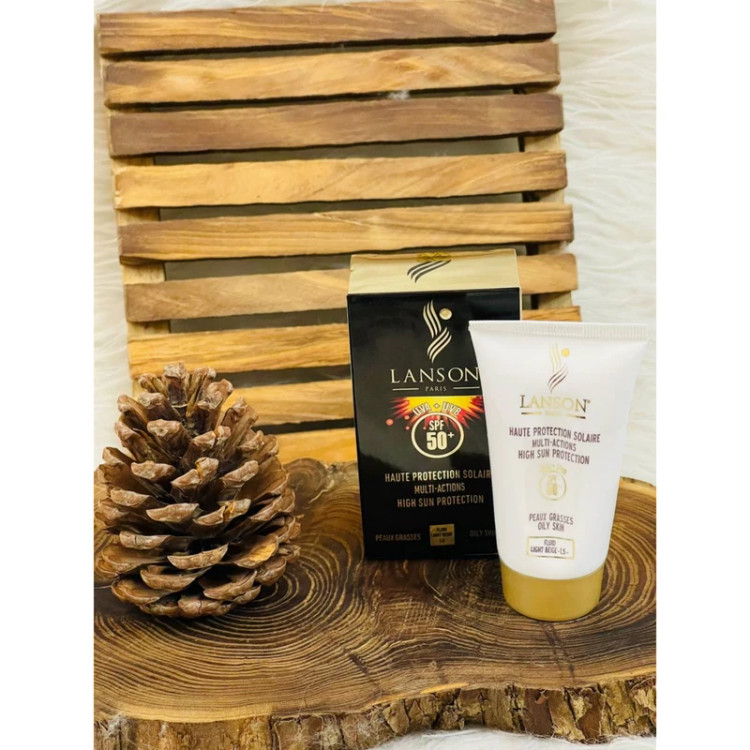فلوئید ضد آفتاب چندکاره لانسون (LANSON) مخصوص پوست چرب و مختلط مدل Light Beige 1.5 با SPF 50+ حجم 40 میلیلیتر